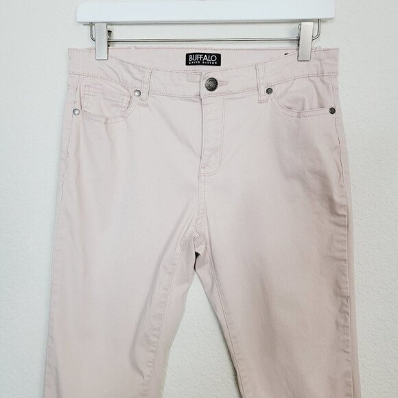 Buffalo David Bitton Sz 6 Daily Mid-Rise Stretch Skinny Ankle Grazer Jeans Nude - Picture 3 of 12